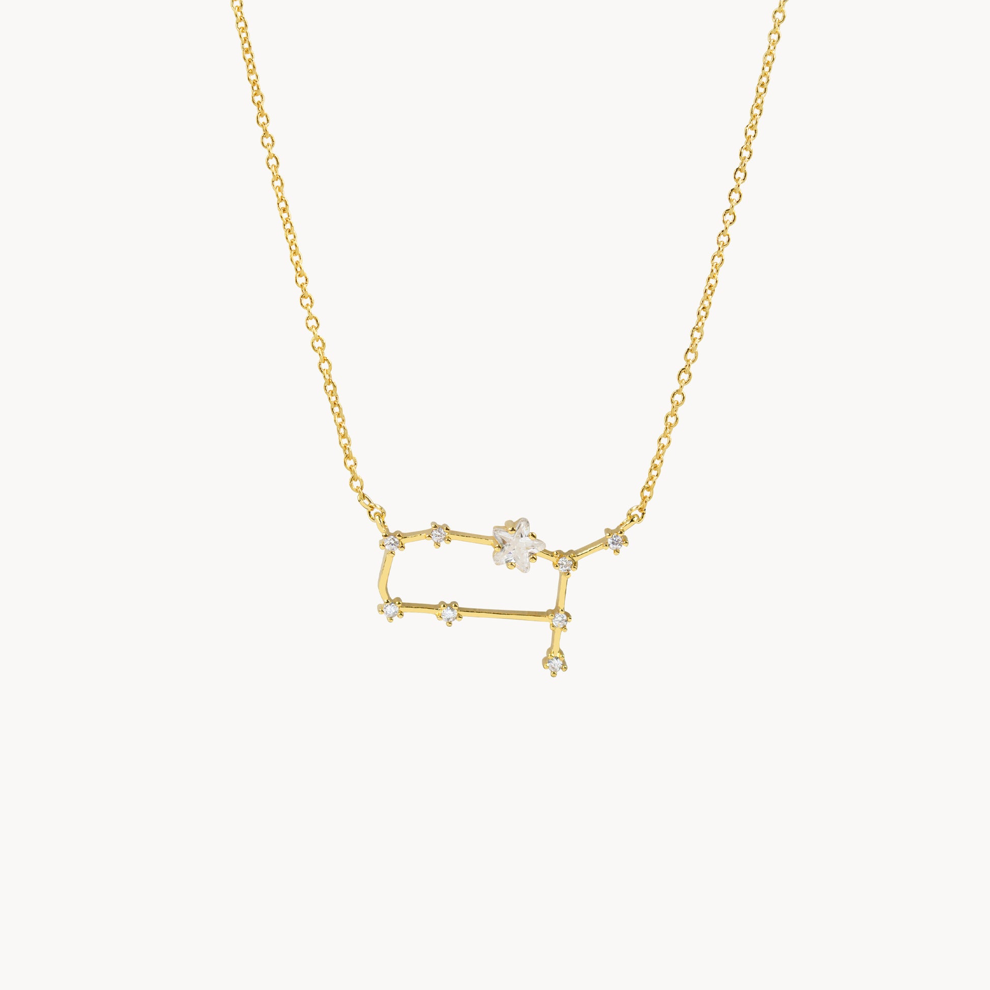 Zodiac Star Constellation Necklace gemini gold