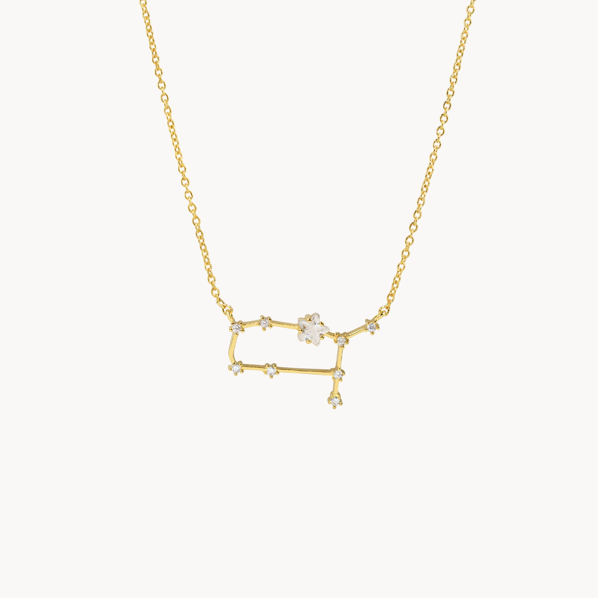 Zodiac Star Constellation Necklace gemini gold
