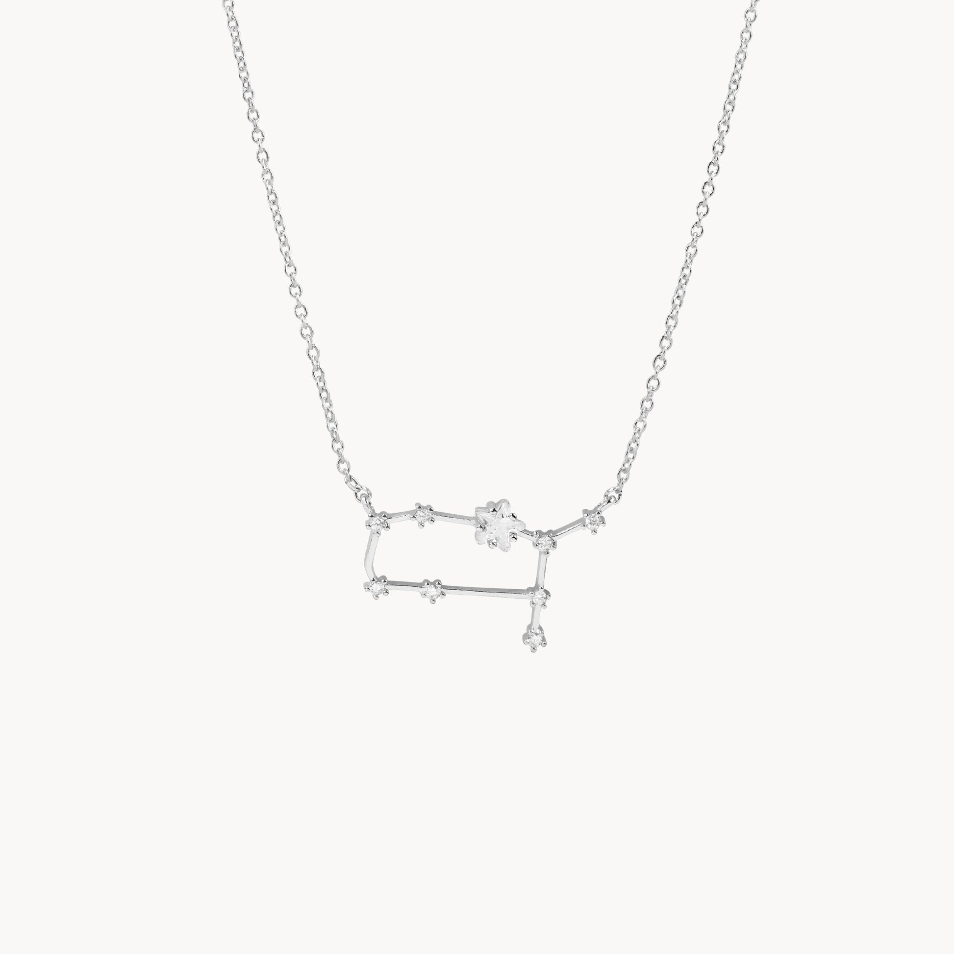 Zodiac Star Constellation Necklace gemini silver