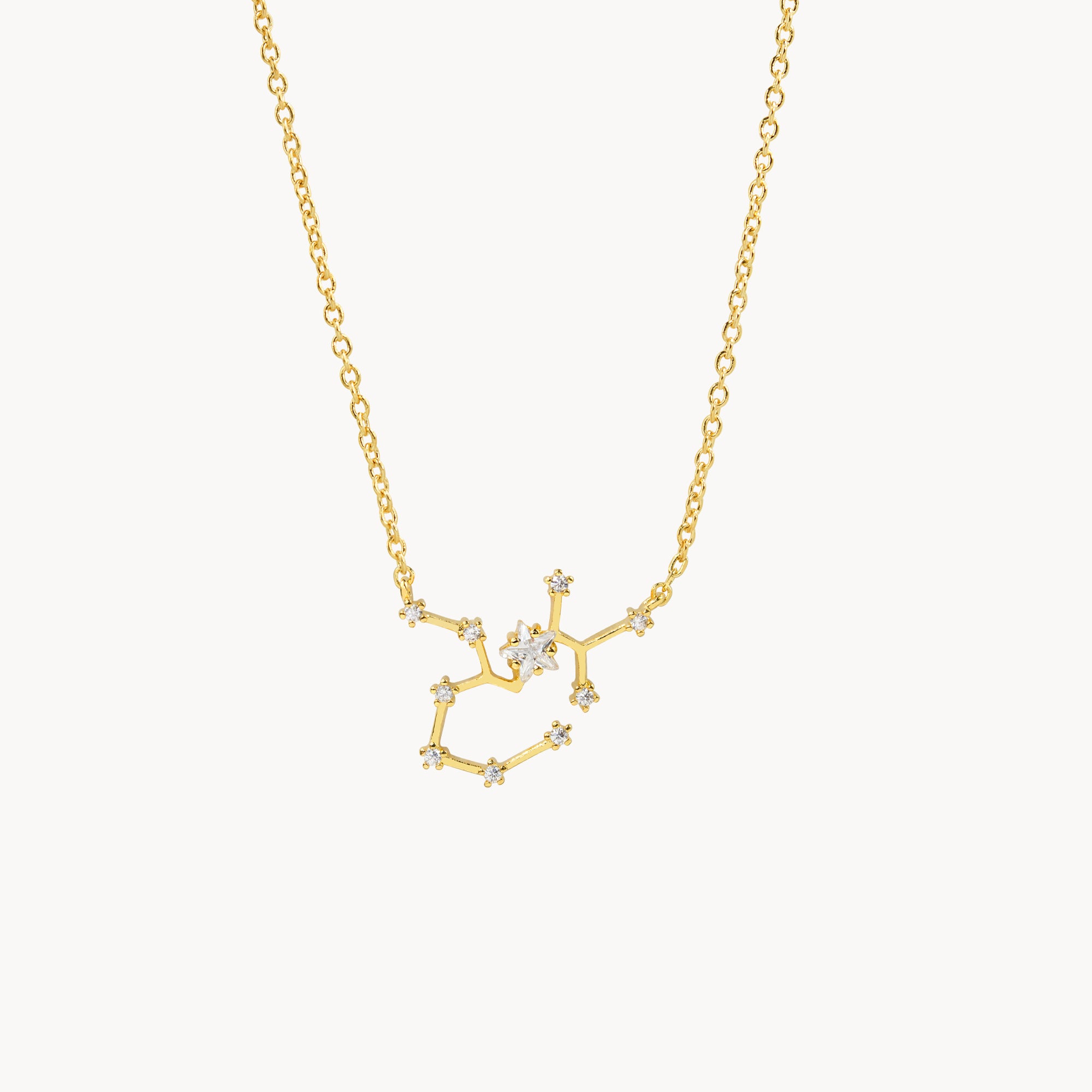 Zodiac Star Constellation Necklace gold