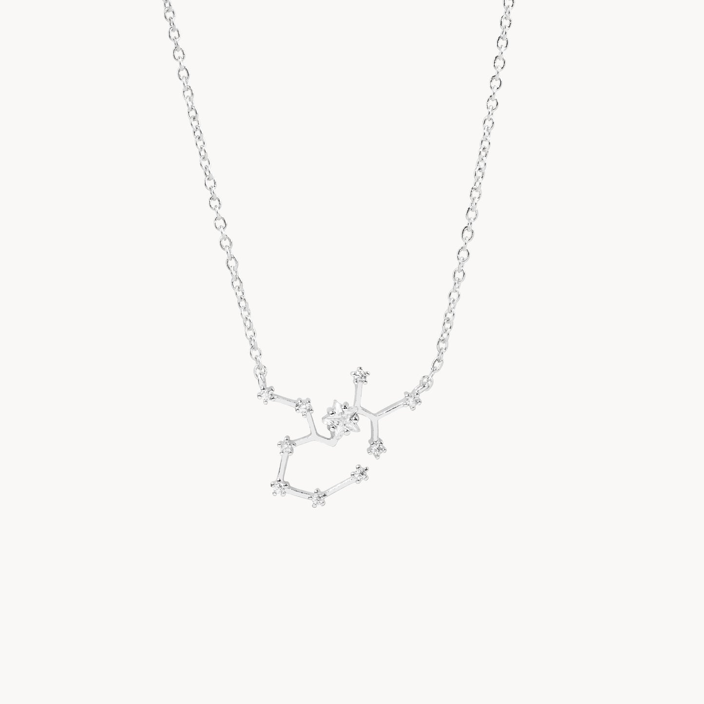 Zodiac Star Constellation Necklace sagittarius silver