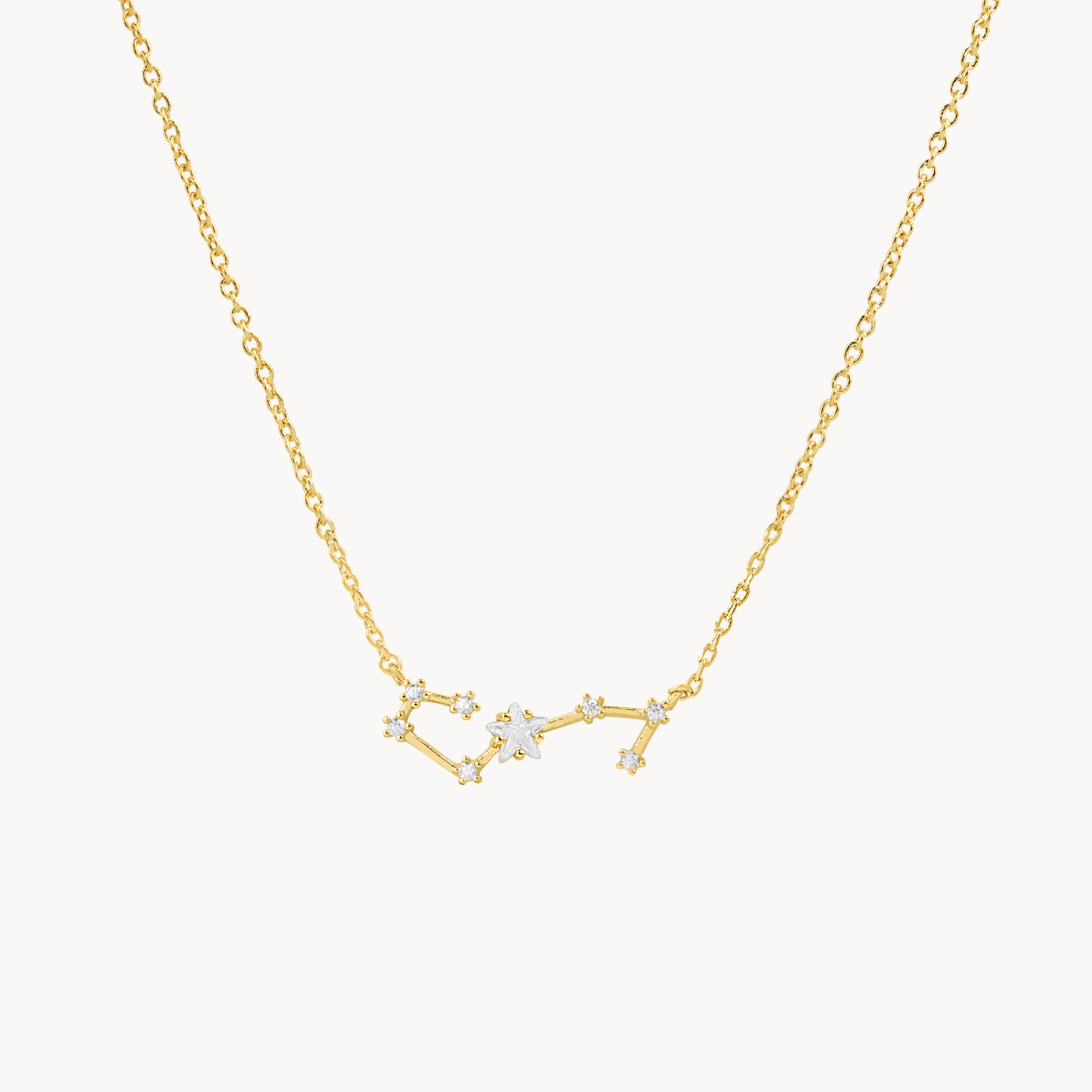 Zodiac Star Constellation Necklace scorpio gold