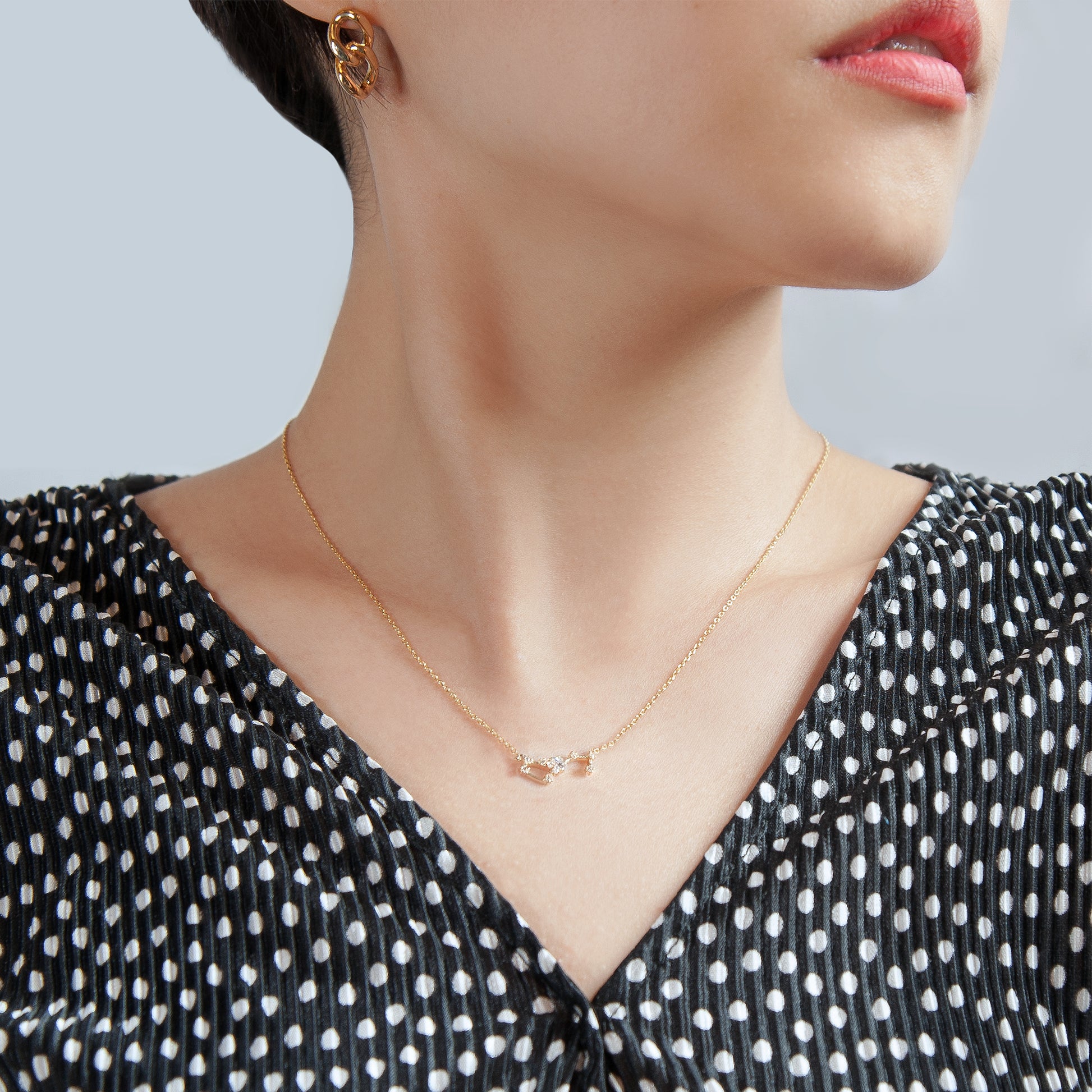 Zodiac Star Constellation Necklace scorpio gold 2