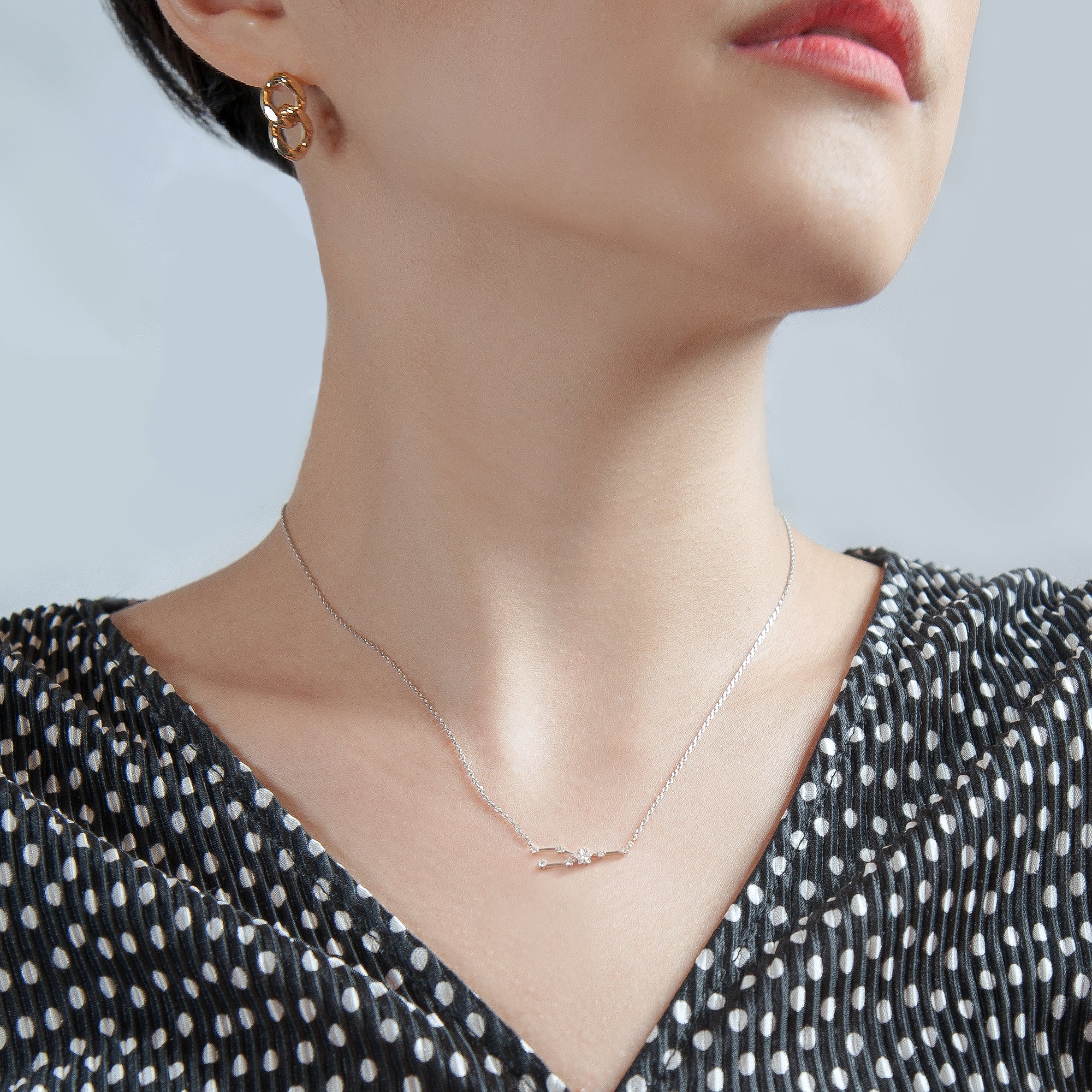 Zodiac Star Constellation Necklace taurus silver 2