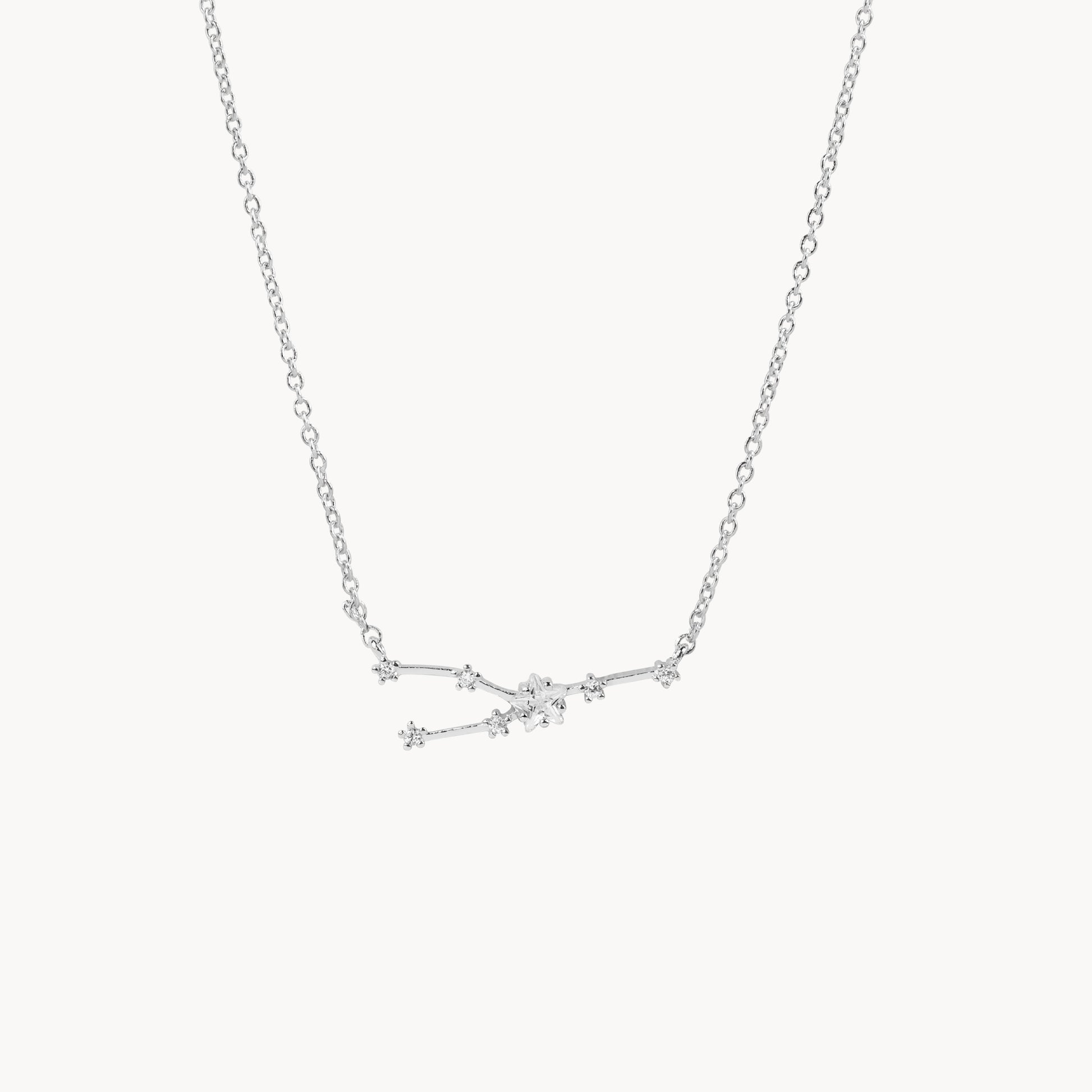 Zodiac Star Constellation Necklace taurus silver