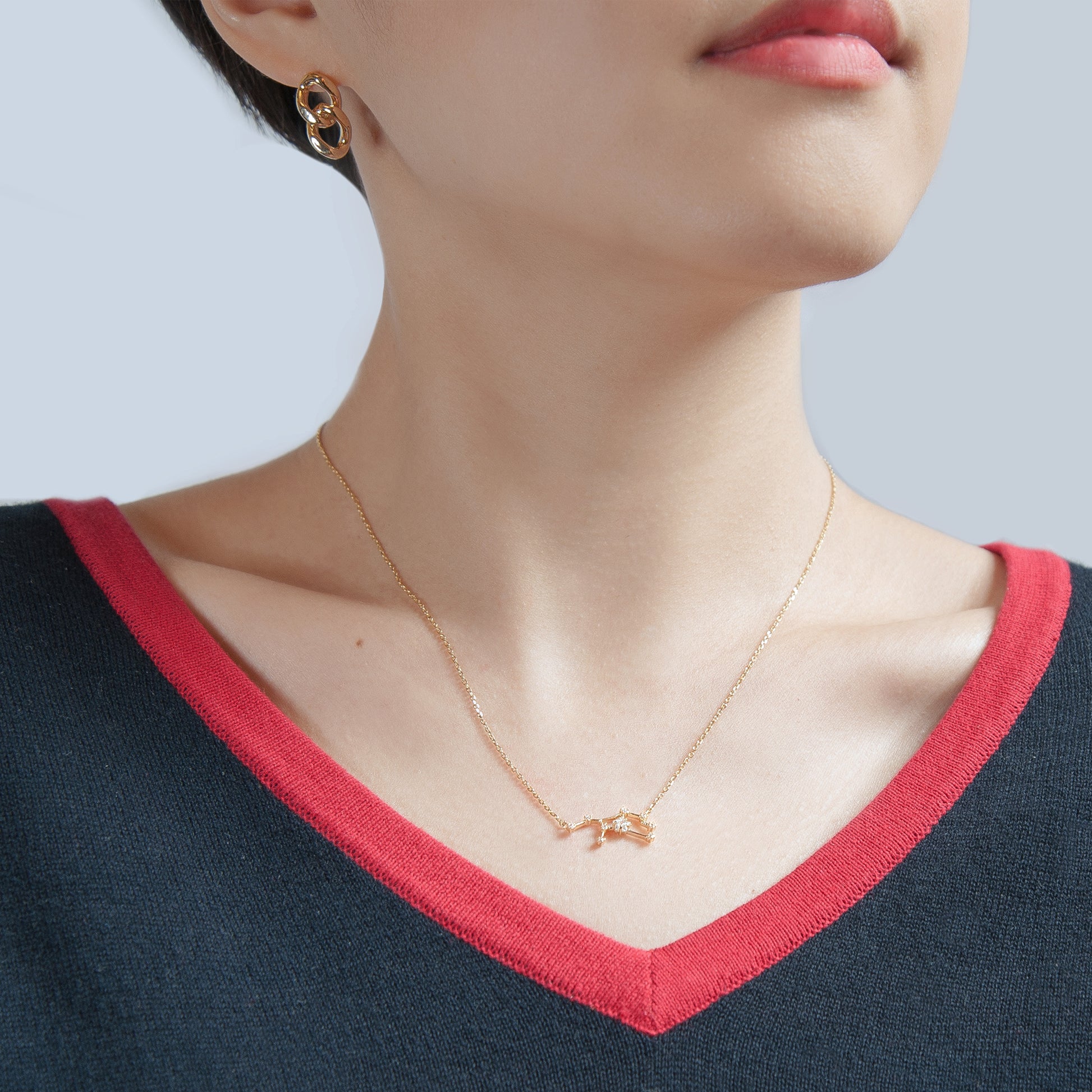 Zodiac Star Constellation Necklace virgo gold 2