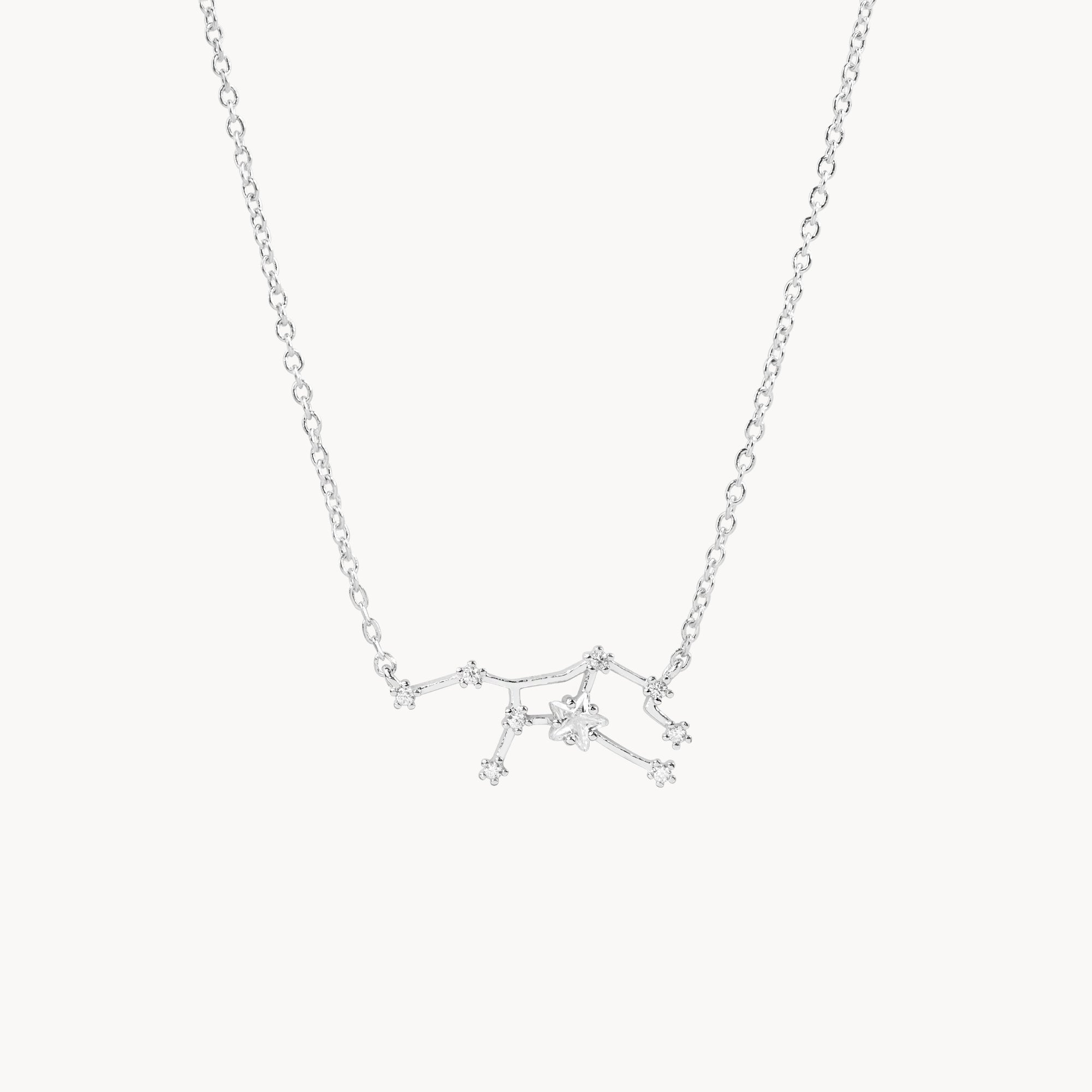 Zodiac Star Constellation Necklace virgo silver