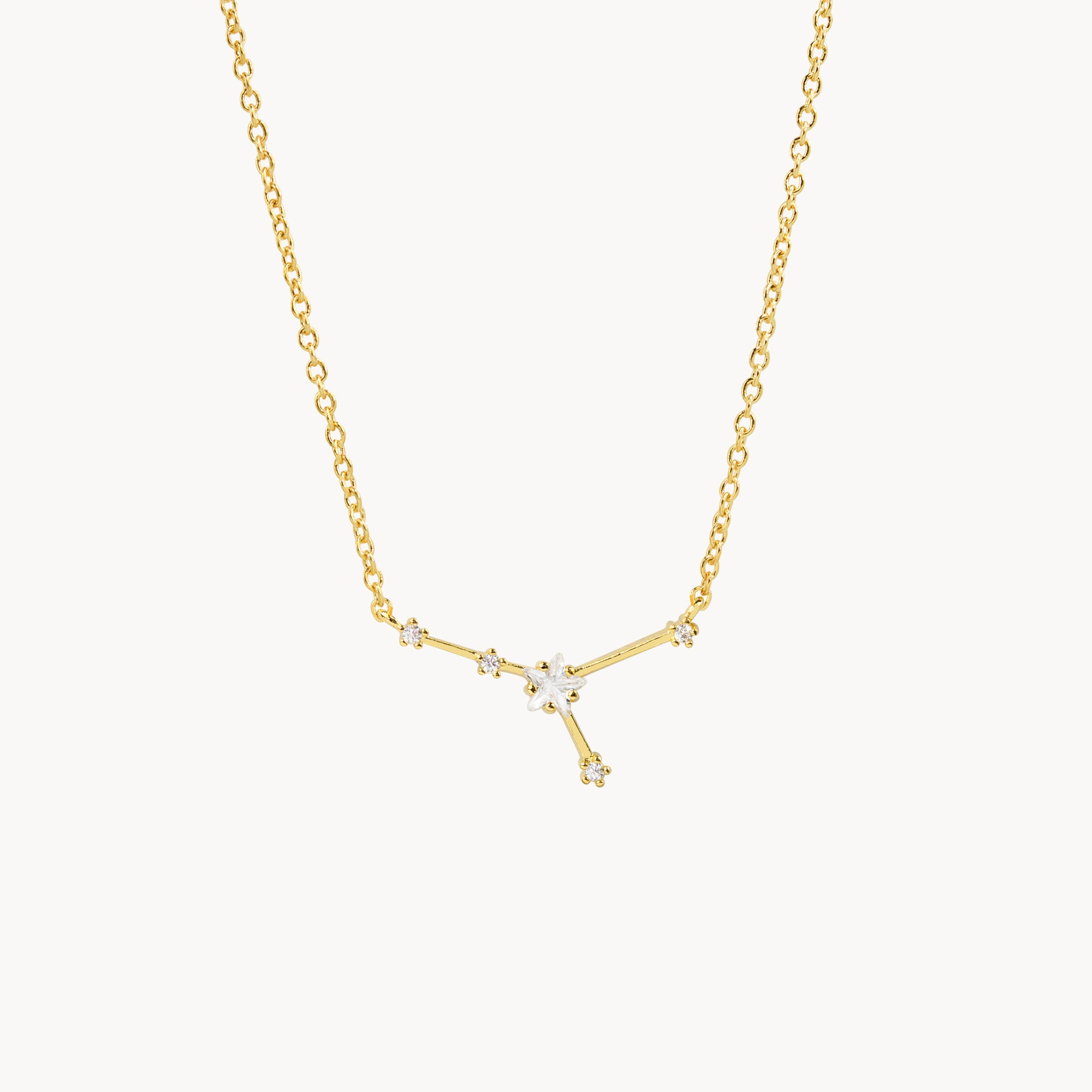 Zodiac Star Constellation Necklace cancer gold
