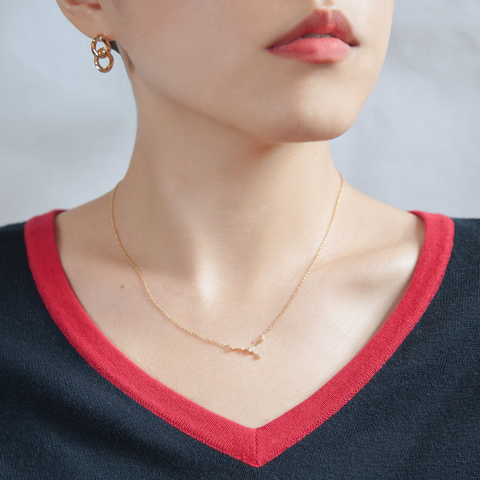 Zodiac Star Constellation Necklace cancer gold 2