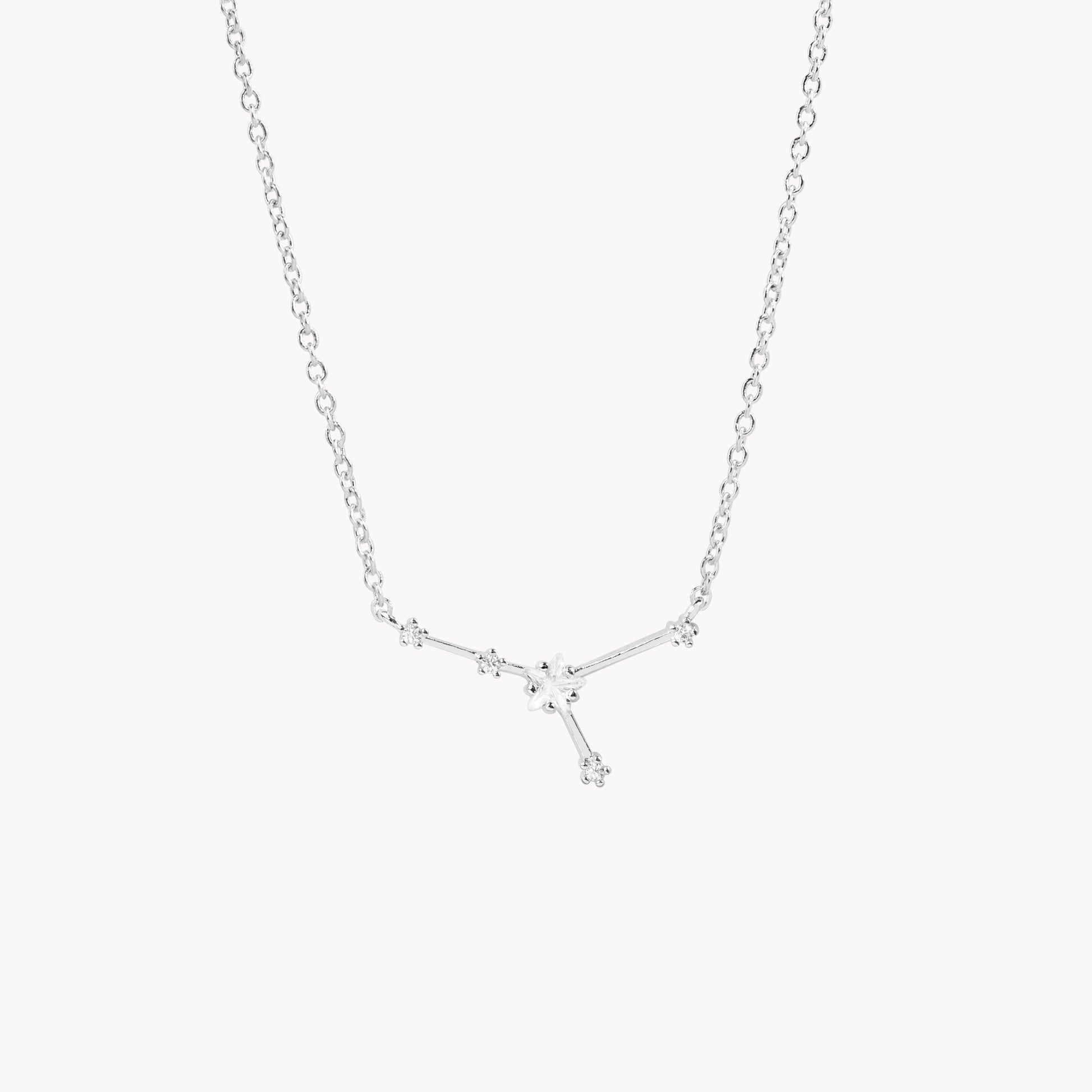 Zodiac Star Constellation Necklace cancer silver