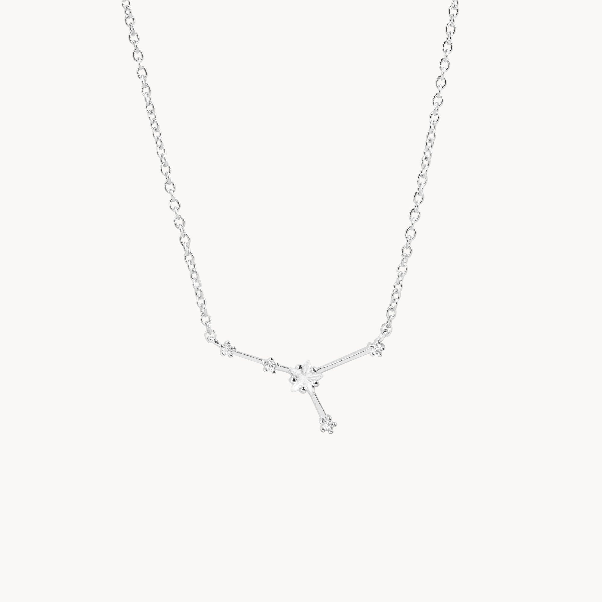 Zodiac Star Constellation Necklace cancer silver