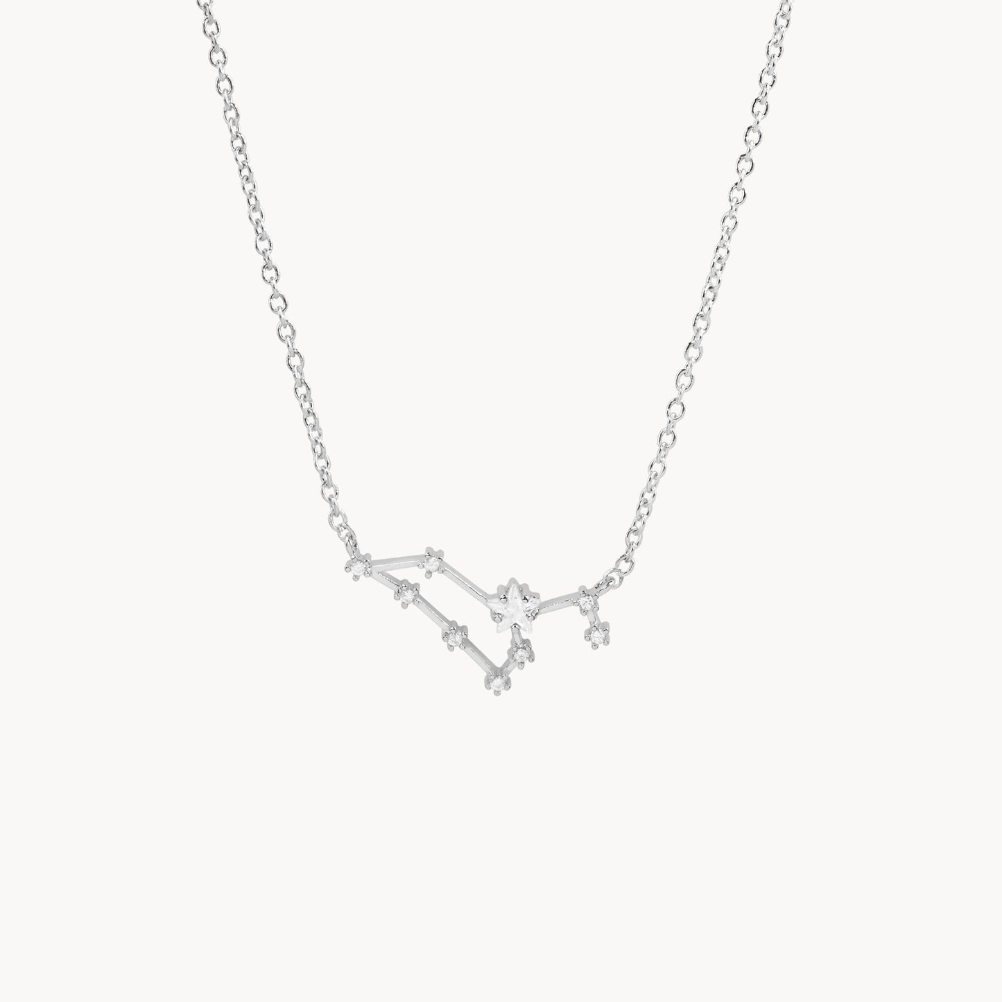 Zodiac Star Constellation Necklace leo silver