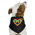 "Love is Love" Dog Bandana - black
