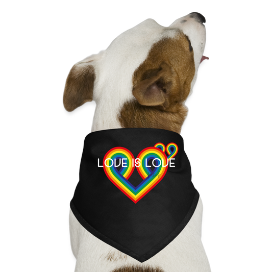 "Love is Love" Dog Bandana - black