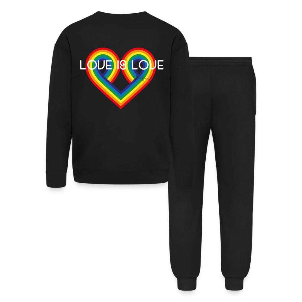 "Love is Love" Lounge Wear Set by Bella + Canvas - black